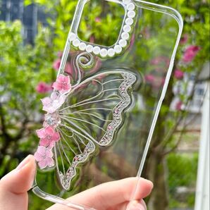 【ハンドメイド】蝶の舞 スマホケース《全機種対応》
