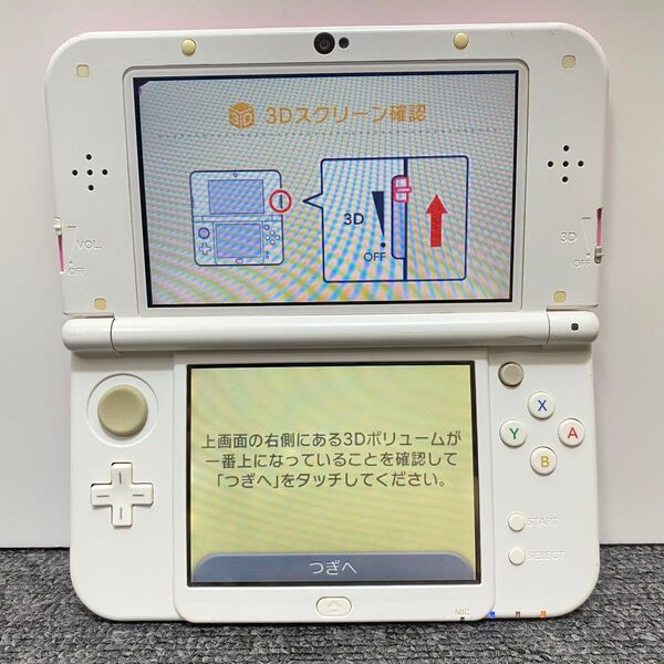 【ジャンク】ニンテンドー NEW 3DS LL ホワイト×ピンク タッチペン・マイクロSDカード付属