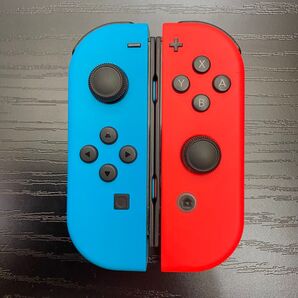 【ホールエフェクトスティック新品】ジョイコン Joy-Con ネオンブルー・ネオンレッド LR 左右セット