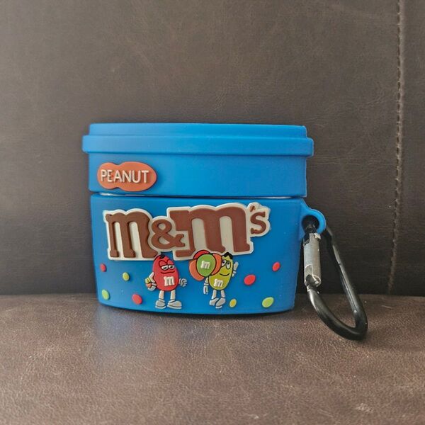 AirPods Pro ケース カバー ブルー シリコン m&m's モチーフ 可愛い チョコレート アメリカ 可愛い