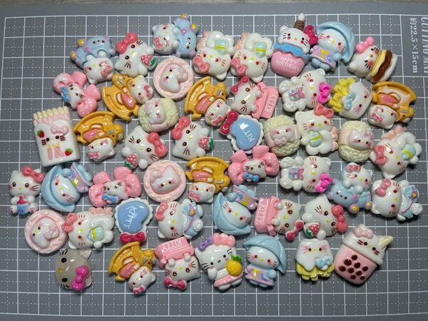 デコパーツ 白猫 セット売り