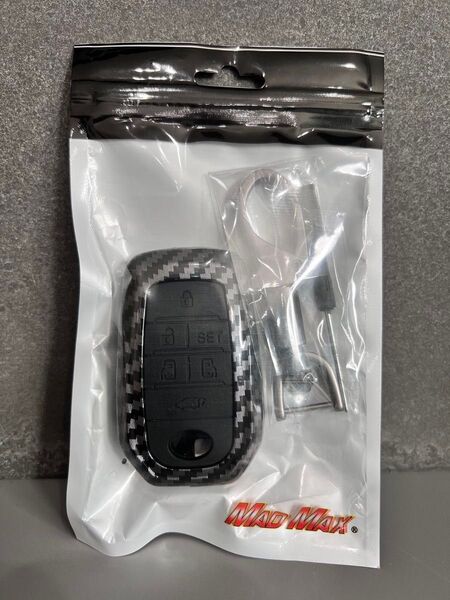 トヨタ車専用 カーボン調 スマートキーケース アルファード/ヴェルファイア 30系 6ボタン式 TYPE7 キーホルダー付き