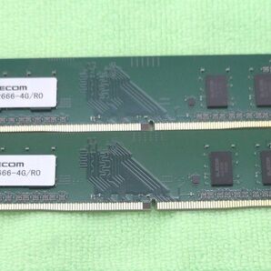 メモリ ELECOM EW2666-4G 2枚 5.12