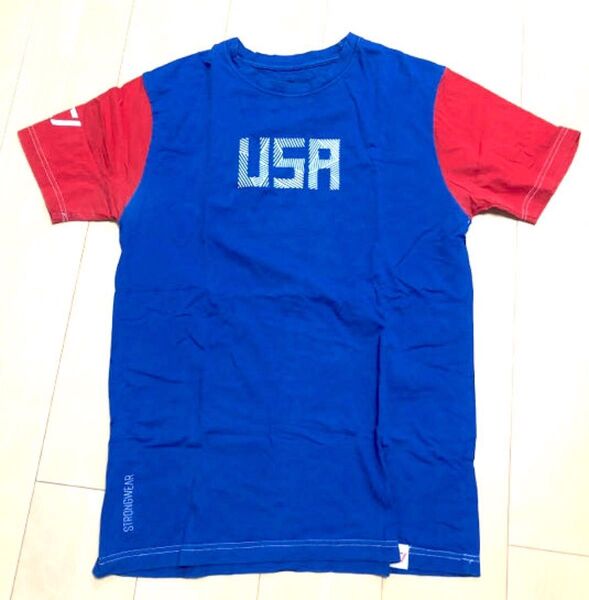 A7/BAR GRIP Tシャツ/バーグリップ/青/ブルー/サイズL/USA