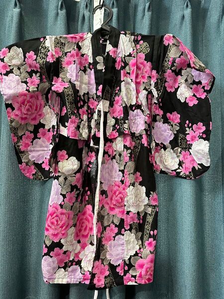 女の子 浴衣 100 花柄浴衣 着物 甚平 和服 綿