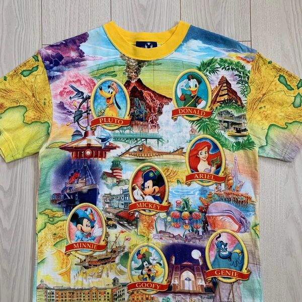 激レア 日本製 希少 オールド ディズニーシー OLD DISNEY ヴィンテージ 半袖 Tシャツ 美品 メンズ レディース S