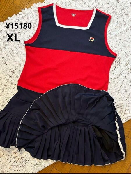 FILAフィラ テニスレディース ワンピース VL2141 フィラレッドXL