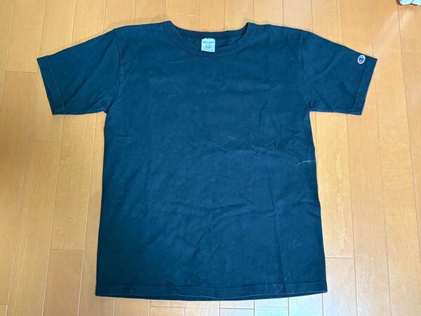 チャンピオン Tシャツ T1011 M Champion 半袖 リバースウィーブ USA製 黒 ブラック 無地 アメリカ製