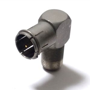 『アンテナケーブル 同軸ケーブル L型 変換 アダプタ コネクタ ネジ式 』