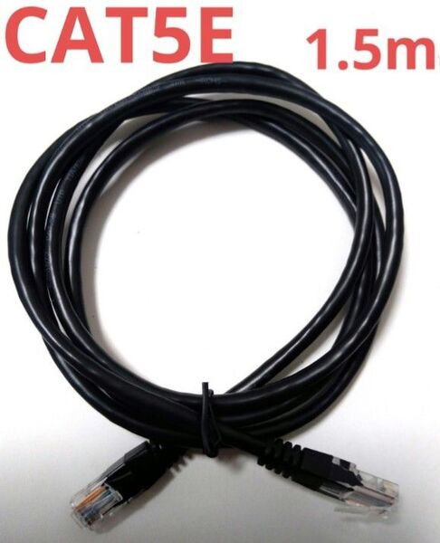 LANケーブル 1.5m CAT5E カテゴリ5e 黒 ブラック