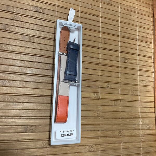 Apple Watch バンド ネイビーとオレンジ 2本セット 42/44mm