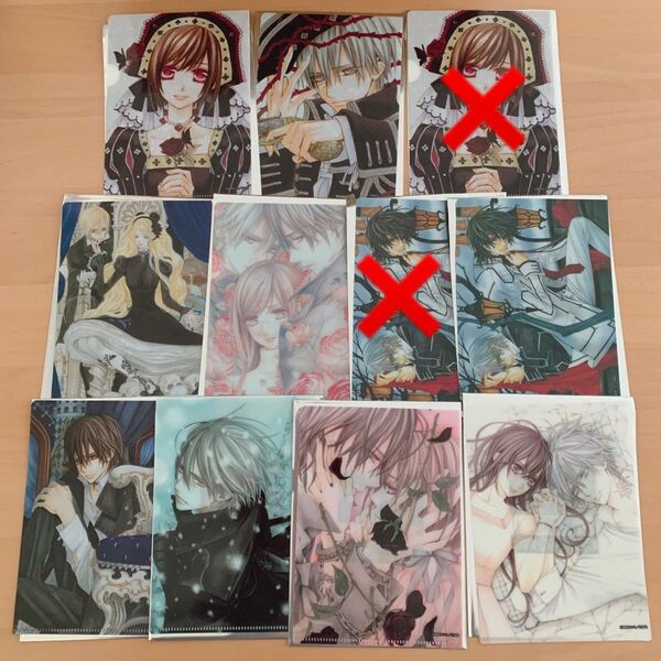 樋野まつり原画展 ヴァンパイア騎士 トレーディングA6クリアファイル 9種セット