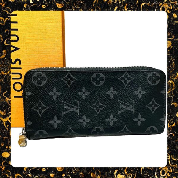 ルイヴィトン LOUIS VUITTON ジッピーウォレット ヴェルティカル 長財布 モノグラム エクリプス ブラック 黒