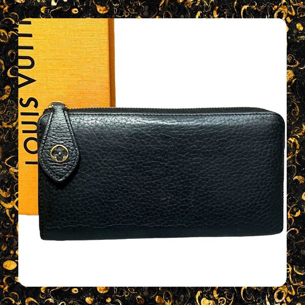 ルイヴィトン LOUIS VUITTON ポルトフォイユコメット 長財布 L字ファスナー トリヨン ブラック 黒 レザー