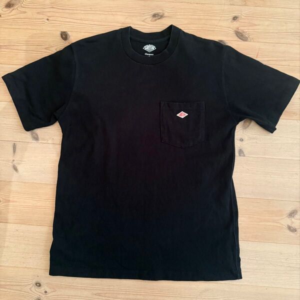 DANTON ブラック Tシャツ ポケット付き Sサイズ