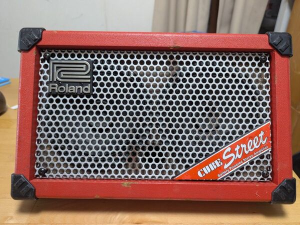 【動作確認済】Roland CUBE Street レッド ギターアンプ マイク/楽器入力対応 現状品
