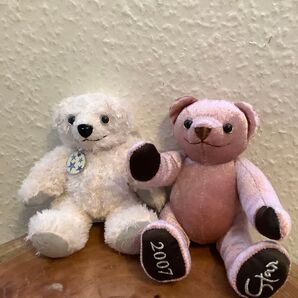 スタージュエリーノベルティ テディベア2体セット ピンクと白