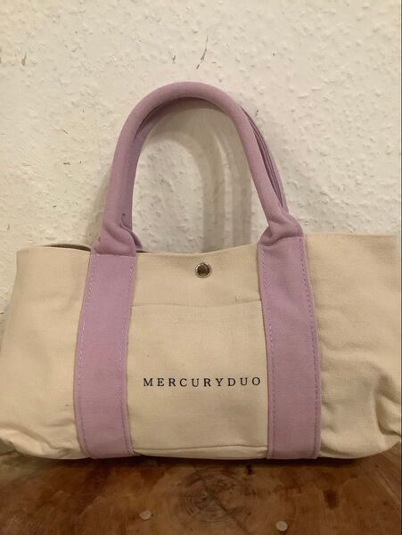 MERCURYDUO キャンバストートバッグ パープル