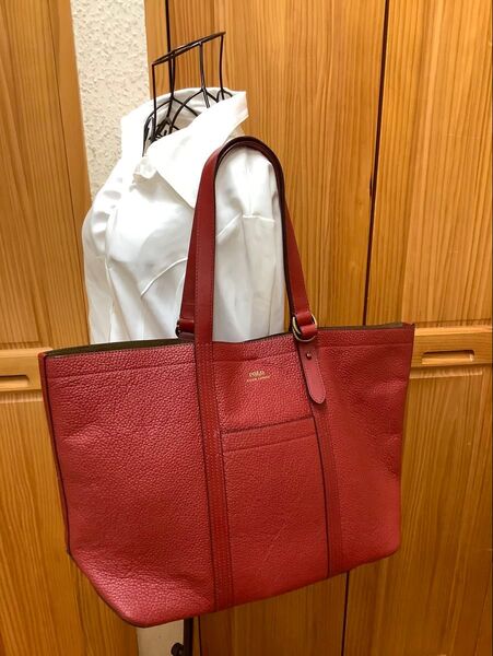 POLO RALPH LAUREN トートバッグ レッド系 レザー