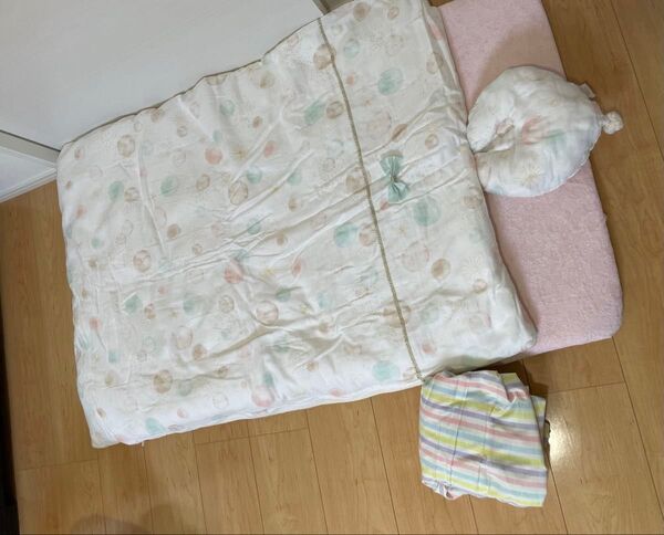 日本製 洗濯機で洗えるベビー布団セット サンデシカ70×120cm おまけ付き