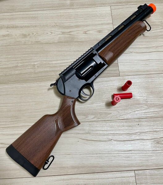 SR-410 コンパクト リボルバー ショットガン ナーフガン 銃 スポンジ弾 排莢式 リアルカート