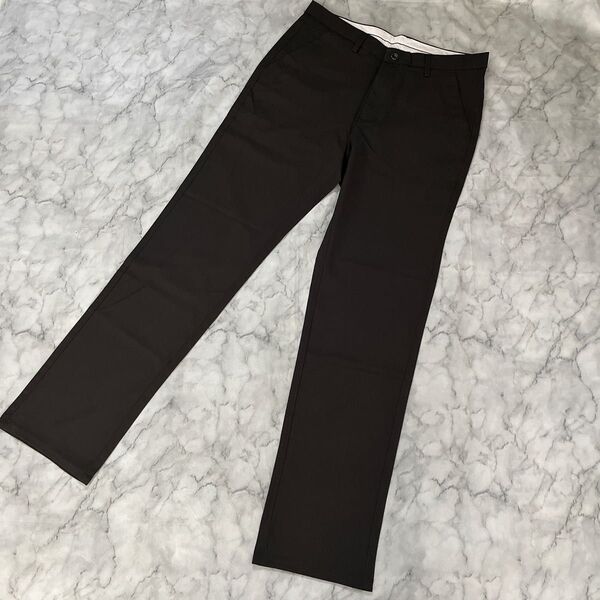 メンズ スラックス 黒 接触冷感 XL