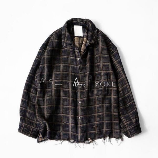 新品ancellm yoke attic チェックシャツ 限定品