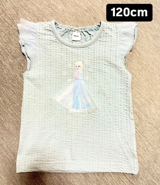 エルサ フリルノースリーブTシャツ 120cm