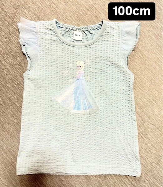 エルサ フリルノースリーブTシャツ 100cm