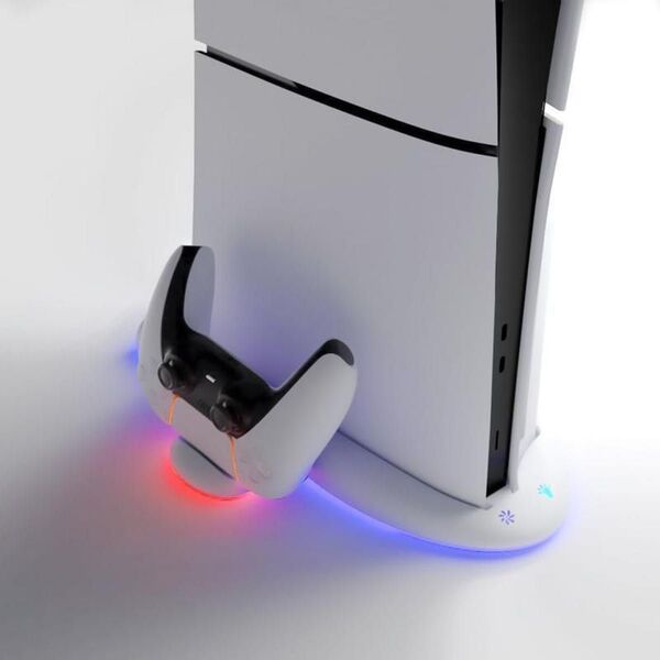 PS5 Slim用 スタンド 縦置き RGB コントローラー 充電スタンド コントローラー スタンド PS5 充電スタンド 縦置き