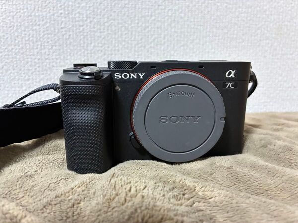 SONY α7C ミラーレスカメラ 本体、バッテリー、ストラップ、箱付き