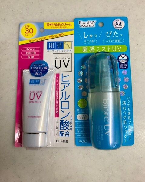 ビオレUV アクアリッチ 瞬間ミスト ハダラボ 日焼け止め 2セット