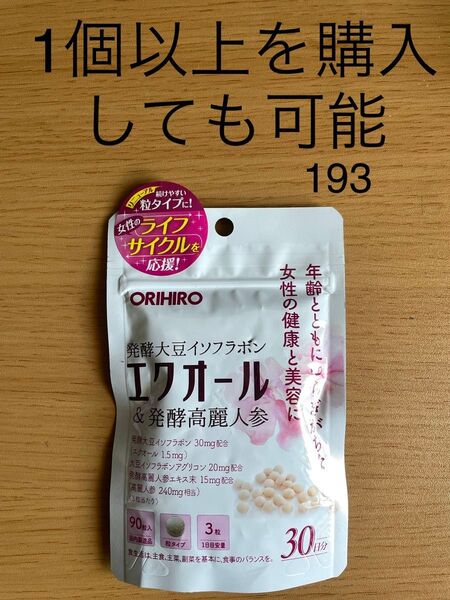 オリヒロ エクオール&発酵高麗人参 90粒入