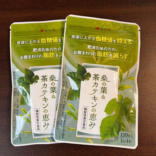 漢方セレクト 桑の葉&茶カテキンの恵み 120粒×2袋セット