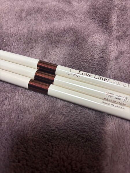 ラブライナー クリームフィットペンシルRミディアムブラウン極細楕円芯 3本セット新品未使用