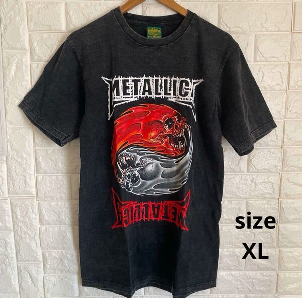 メタリカ ヴィンテージ 半袖 Tシャツ 黒 XL ロック バンド 送料無料