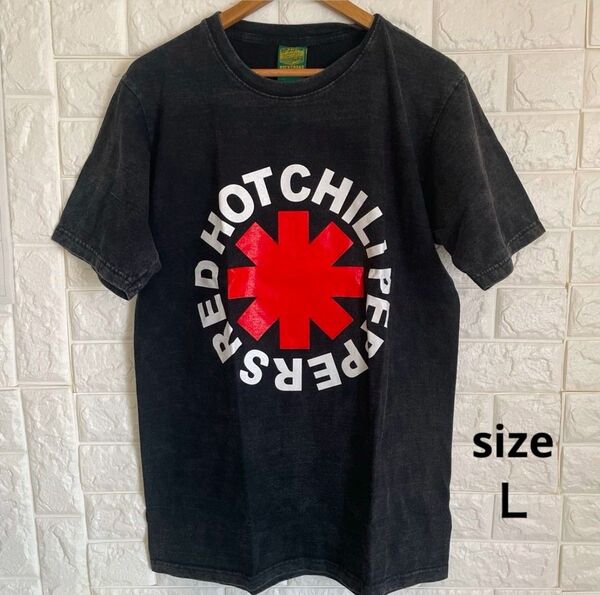 レッド・ホット・チリ・ペッパーズ 半袖 Tシャツ 黒 Lサイズ ロック バンド 新品 送料無料