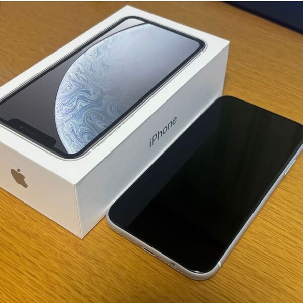 iPhone XR 64GB ホワイト SIMフリー(イヤホン付)