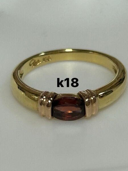 STAR JEWELRY K18 ガーネットリング