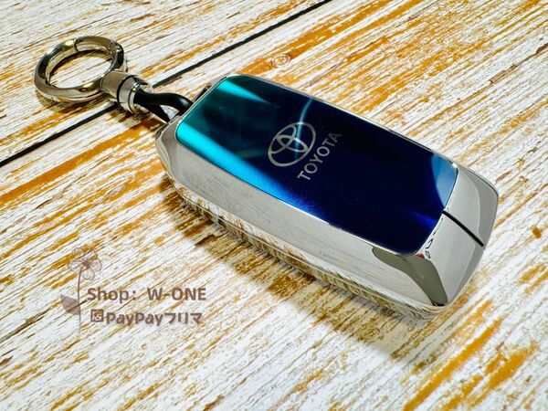 金属感キーケース 新型トヨタ用40系、30系アルファード、ヴェルファイア、90系ノア、VOXY、80系ハリアー、取付簡単