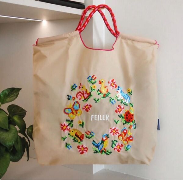 値下げ商品 刺繍 トートバッグ エコバッグ Mサイズ グレー ネイビー ブラック ロゴ 通勤 通学 軽量 レディース