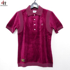 13SS WTAPS ダブルタップス POLO S/S 半袖 ベロア ポロシャツ BURGUNDY S