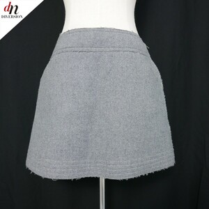 FENDI Fendi wool tweed miniskirt GRAY 40