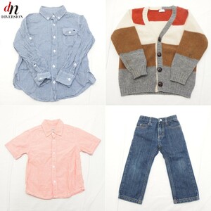 Marie Chantal il gufo ZARA KIDS PETIT BATEAU マリーシャンタル イルグッフォ シャツ カーディガン デニムパンツ 4点セット 4/98cm/86cm