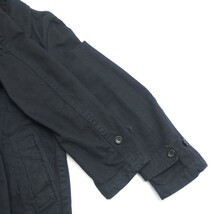 AD2005 COMME des GARCONS HOMME コムデギャルソン オム コットン 製品染め加工 シングル ハーフコート BLACK S_画像4