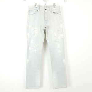 e JEANS イージーンズ e-805G クラッシュ ダメージ加工 スリム ストレッチ デニムパンツ ジーンズ GRAY 3