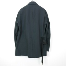 18SS The Letters ザ レターズ Double Breasted Strap Jacket. OX レザー ベルト付き ダブルプレスト テーラードジャケット BLACK M_画像2