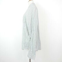 bianca’s closet by cher tokyo ビアンカズクローゼット レーヨン混 コットン 長袖 ストライプ ロング シャツ WHITE/GRAY_画像2