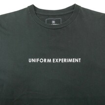 16SS uniform experiment ユニフォームエクスペリメント STRAIGHT LOGO TEE コットン 半袖 ロゴ Tシャツ カットソー BLACK 1_画像4