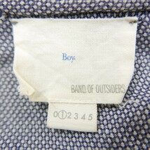 Boy by BAND OF OUTSIDERS ボーイ バイ バンドオブアウトサイダース コットン 長袖 Vネック シャツ ワンピース NAVY 1_画像8